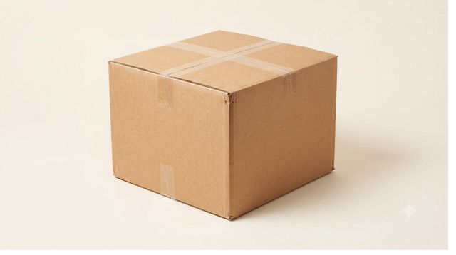 Heavy-duty book and document box, cross taped
