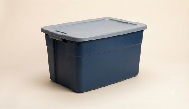 Stackable plastic storage tote with sealed lid