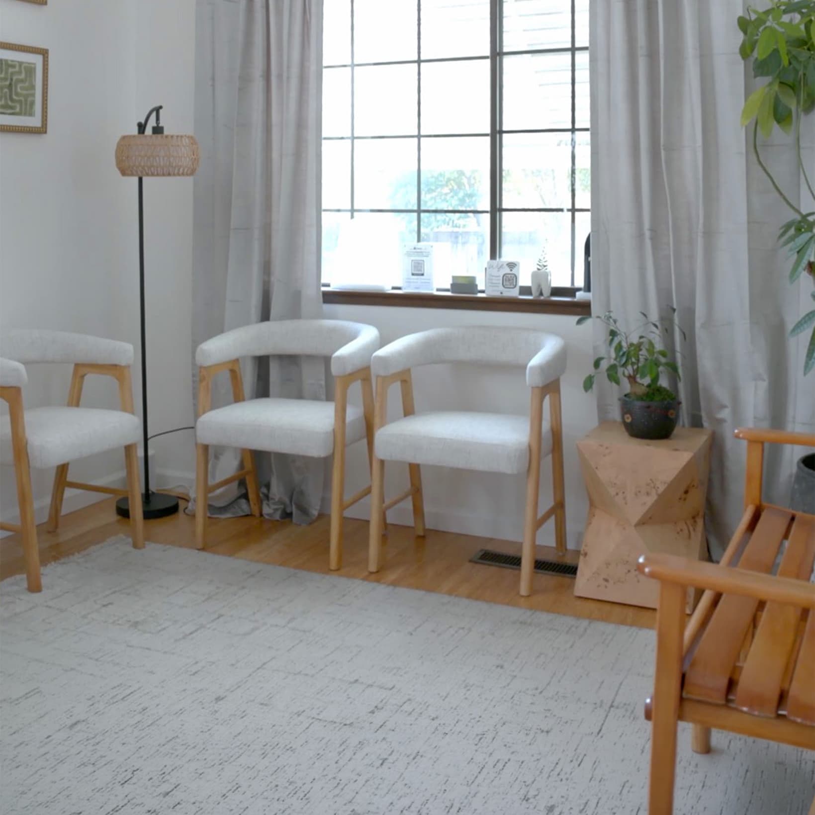 Calm, sunlit waiting area at Sonoma Springs Dental, dental office in Sonoma, CA