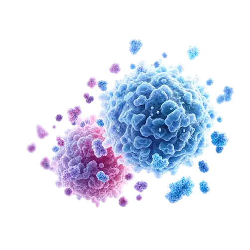Tumor cells and fragments representing biopsy material for personalized treatment and biological profiling.
