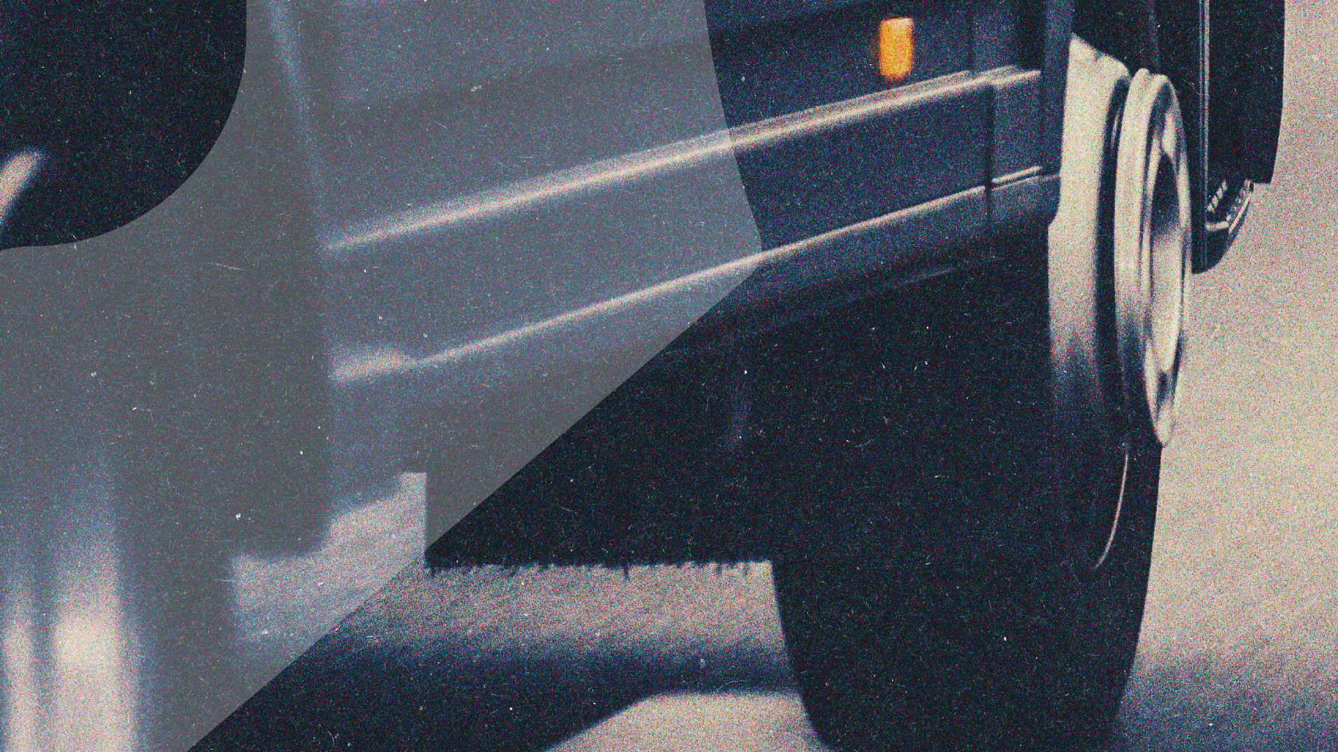 Close-up of a truck wheel