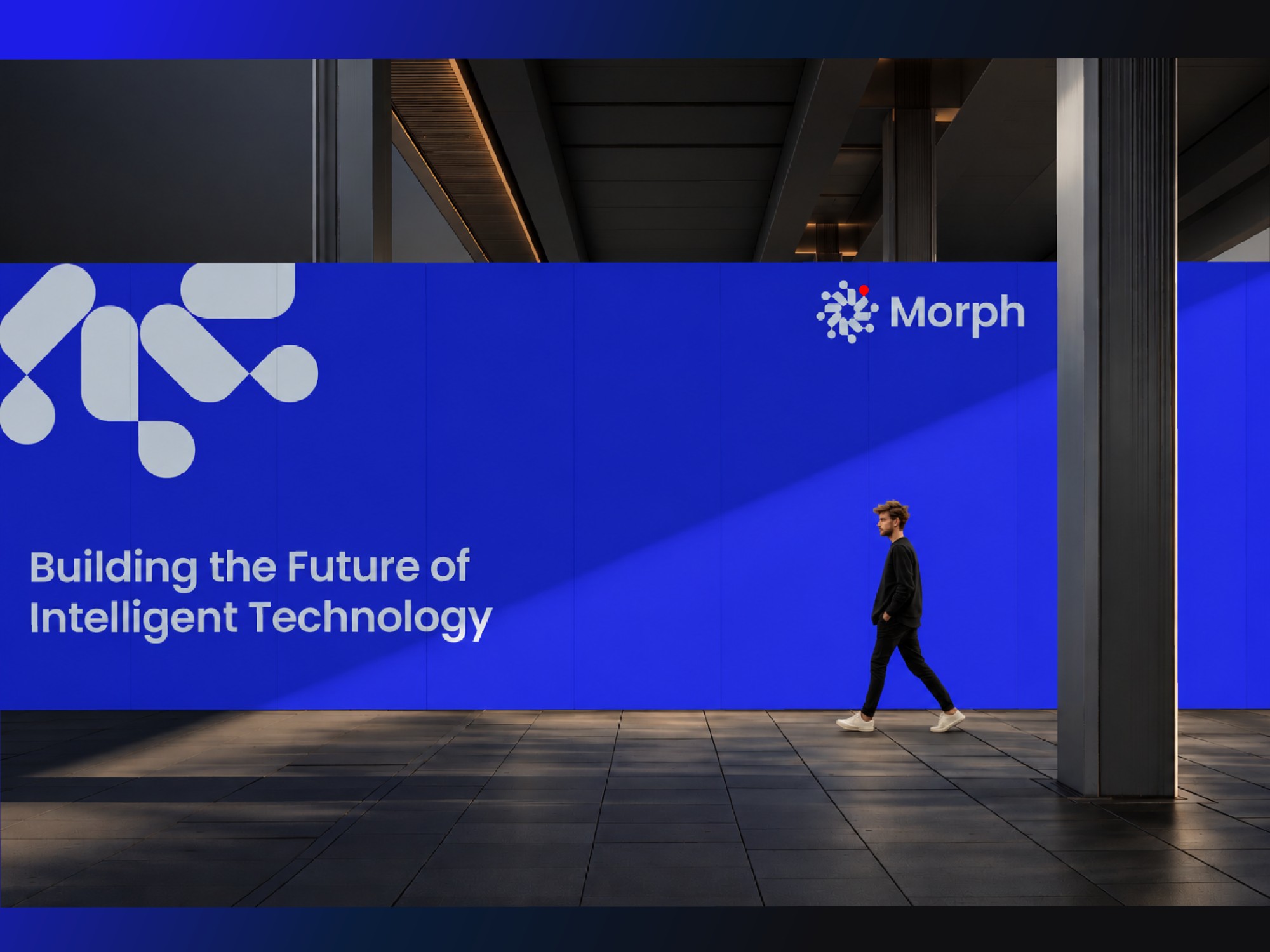 Morph environmental signage with supergraphic