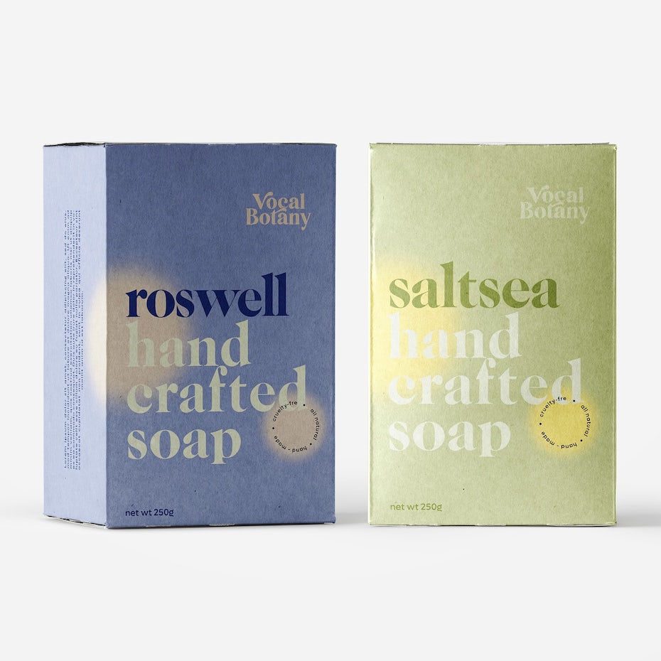 minimal packaging design for a soap brand