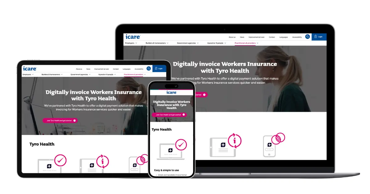 iCare NSW  Web Development