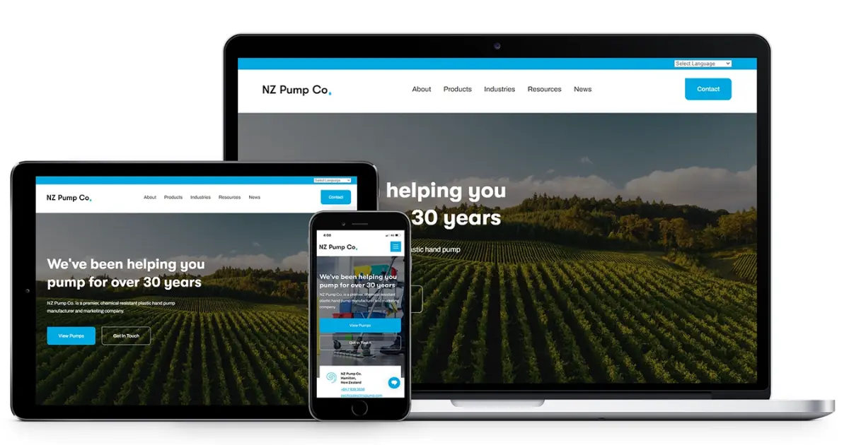 NZ Pump Brand and Web Development