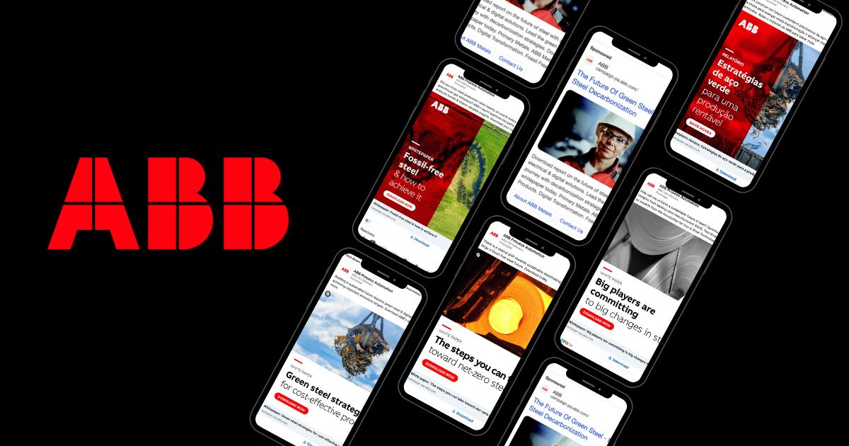 ABB Metals Fossil Free Steel Linkedin & Google Campaign
