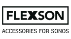 Black text logo reading 'FLEXSON' inside a rectangle above smaller text 'ACCESSORIES FOR SONOS'.
