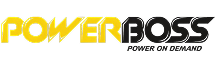 PowerBoss logo with 'POWER' in large yellow letters, 'BOSS' in black, and 'POWER ON DEMAND' in smaller black text below.