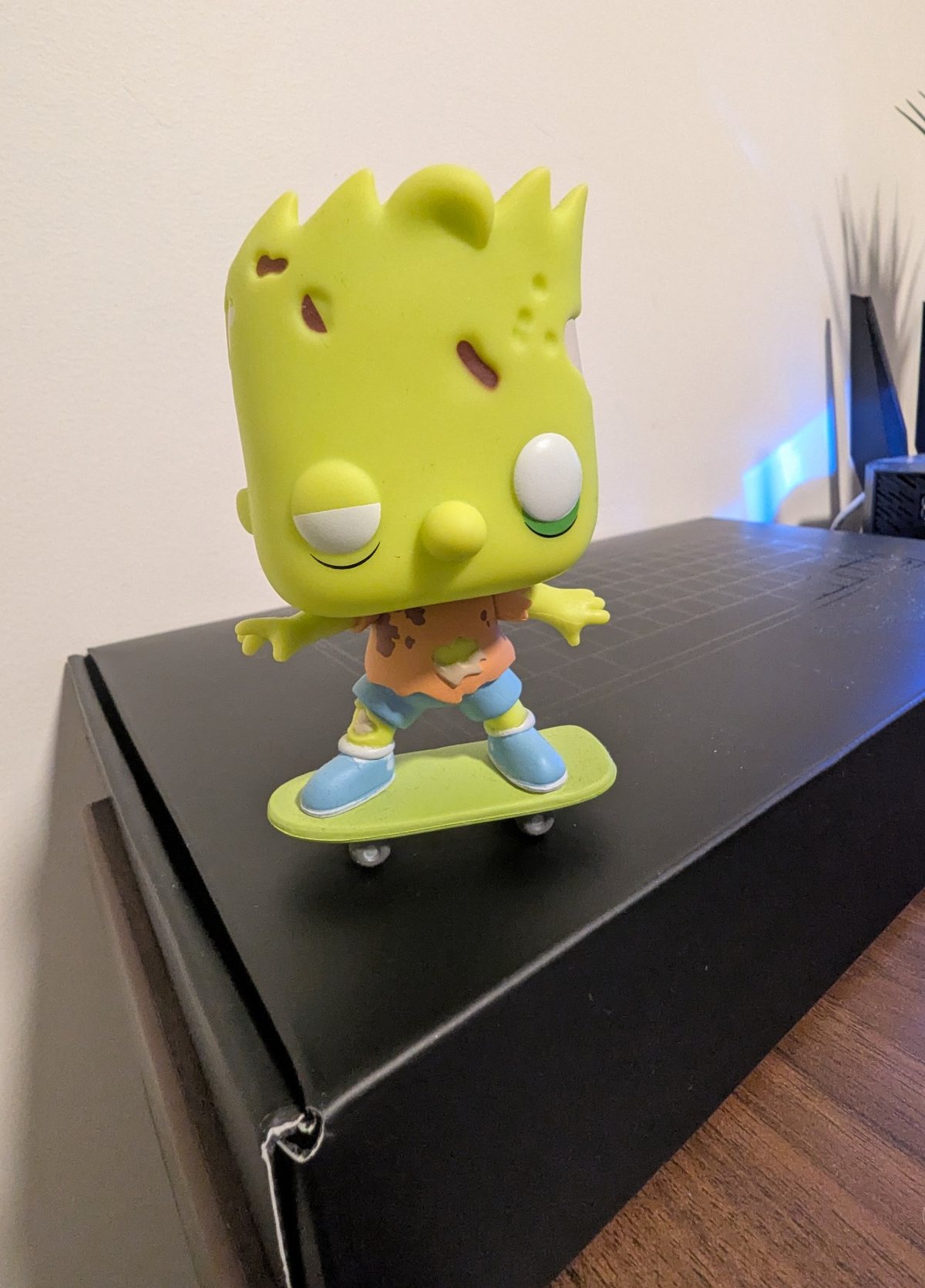 Zombie Bart on his skateboard, from my Treehouse of Horror shelf