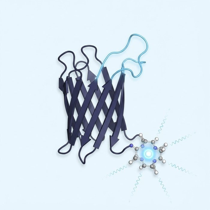 VHH ribbon structure carrying a DOTA chelator with a radionuclide for PET or SPECT imaging