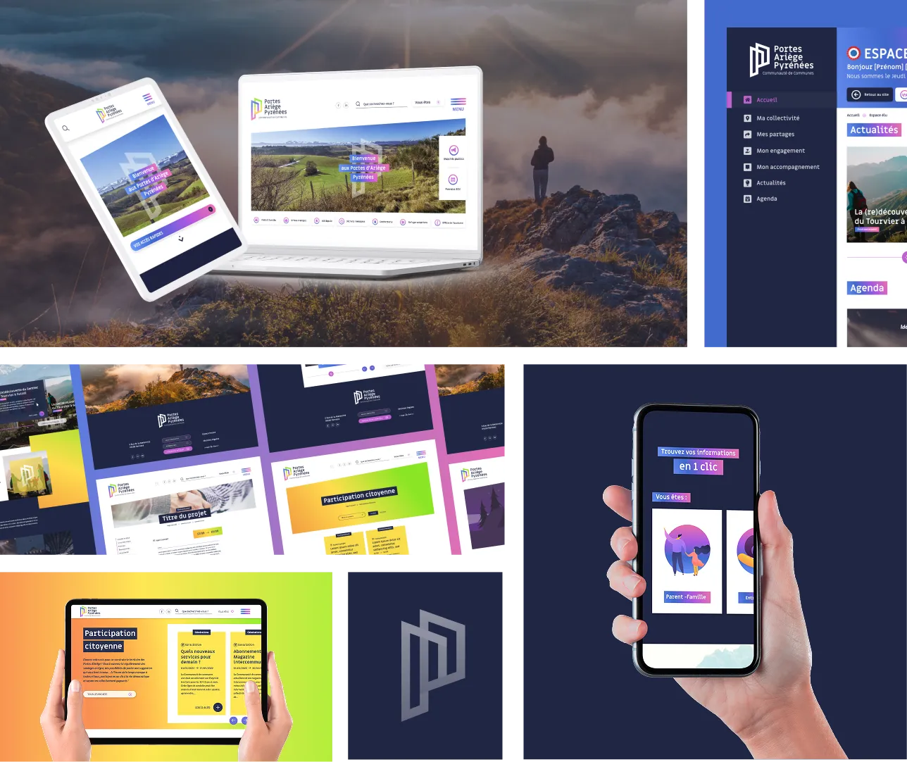 Site Portes Ariège Pyrénées sur ordinateur, tablette et smartphone