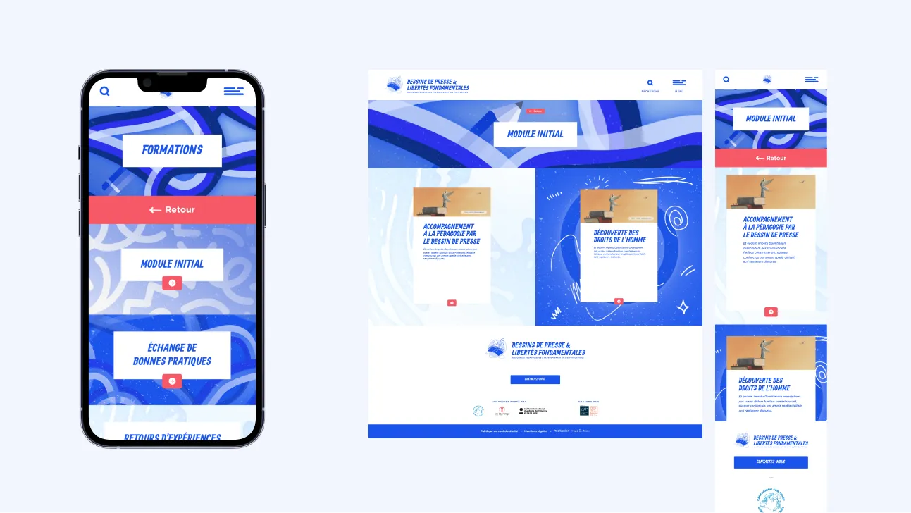 Plateforme Dessins de presse sur mobile et ordinateur