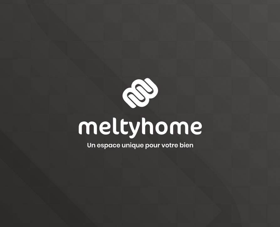 Logo Meltyhome sur fond gris anthracite