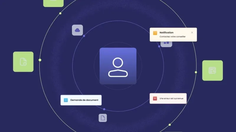 Écran animé Konnex One : le cabinet au centre des échanges et notifications