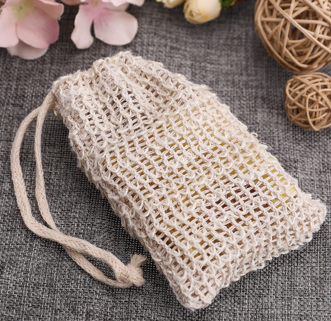 Cotton Linen Exfoliating Soap Pouch