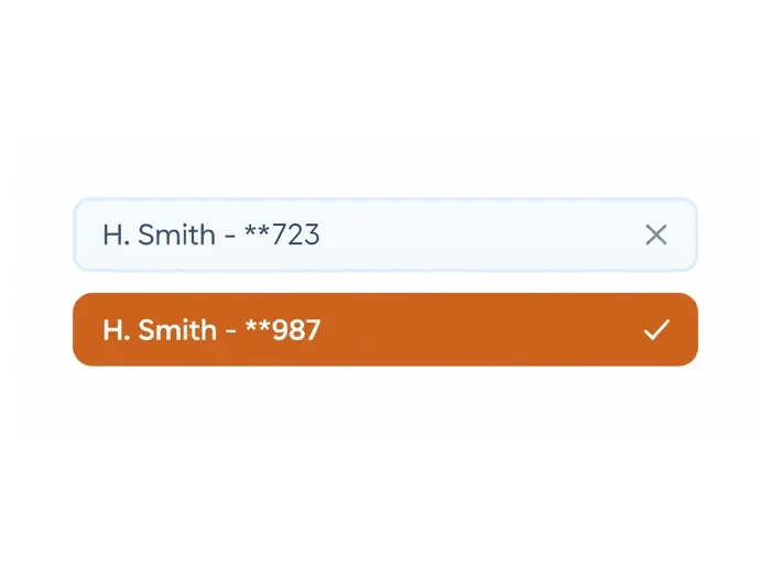 Two clients with the same name, one rejected and the correct match selected
