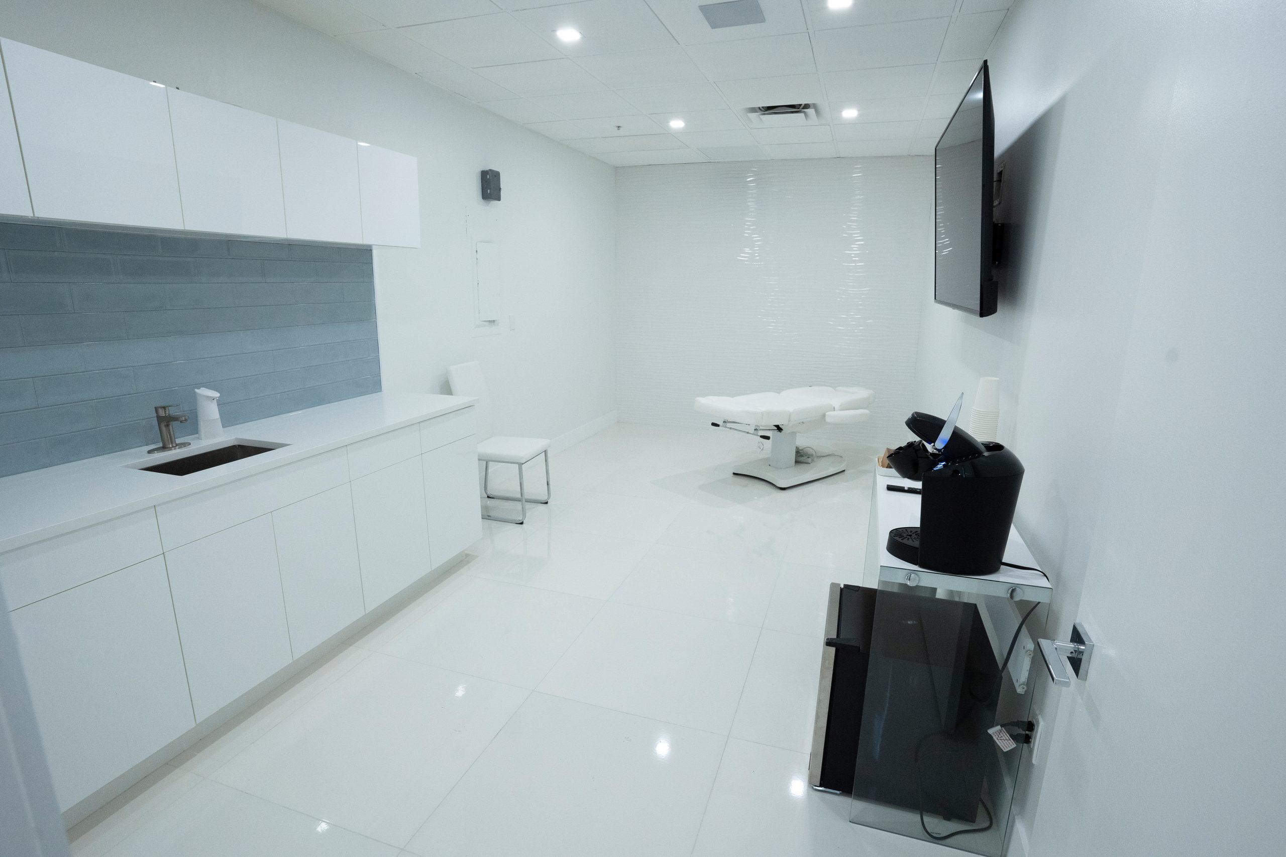 Private treatment room at Cosmetica Med Spa in Boca Raton