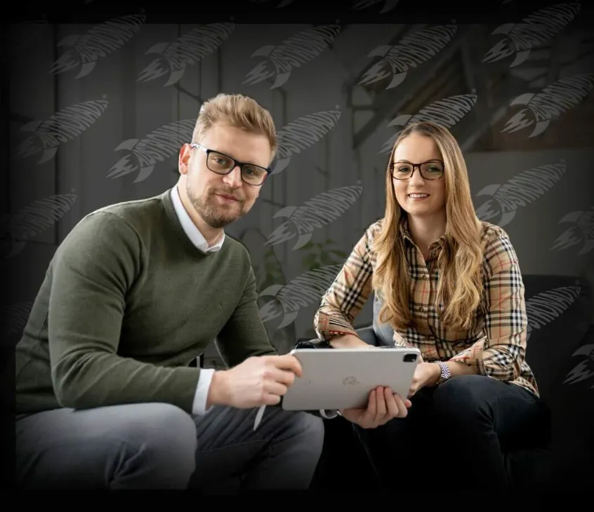 Jana Micus und Felix Röllig, Gründer der Adstronauts