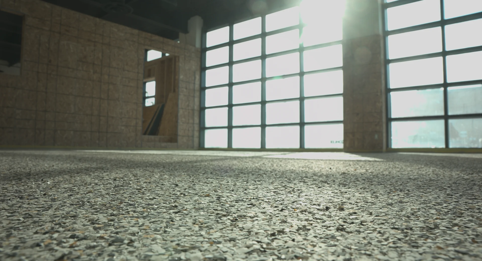 Decorative flake garage floor system installed in Boca Raton, Florida