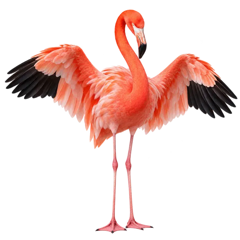 Flamant rose qui ouvre les ailes, cours découverte pour apprendre l'espagnol en ligne