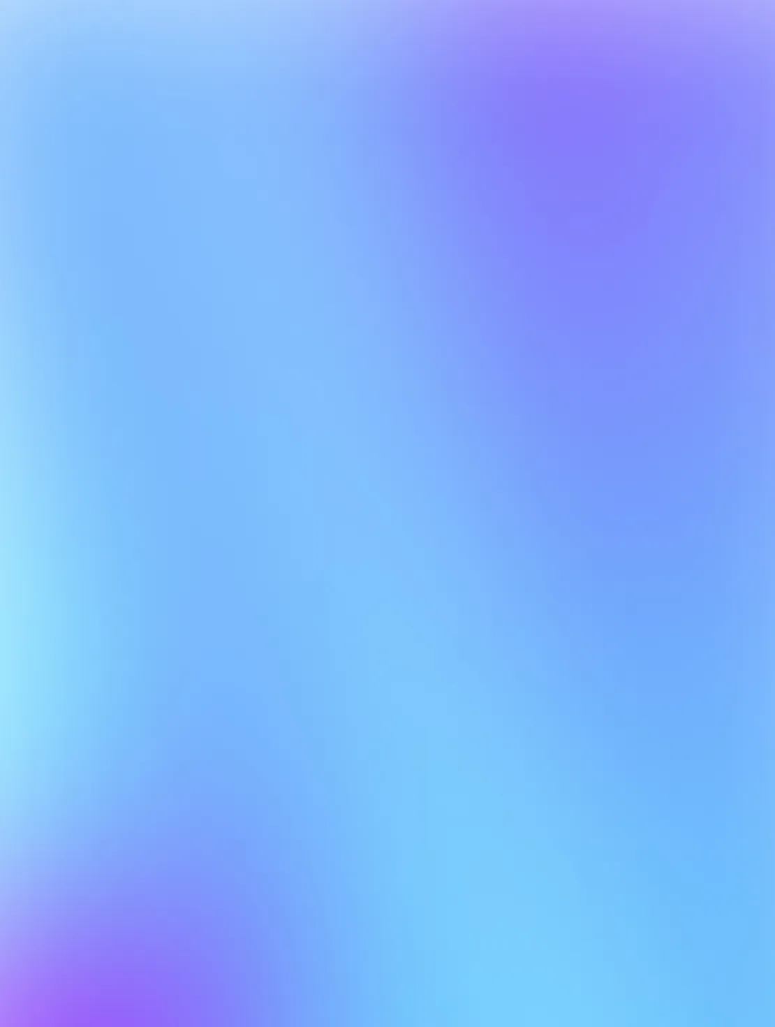 Smooth gradient background blending light blue and purple colors.