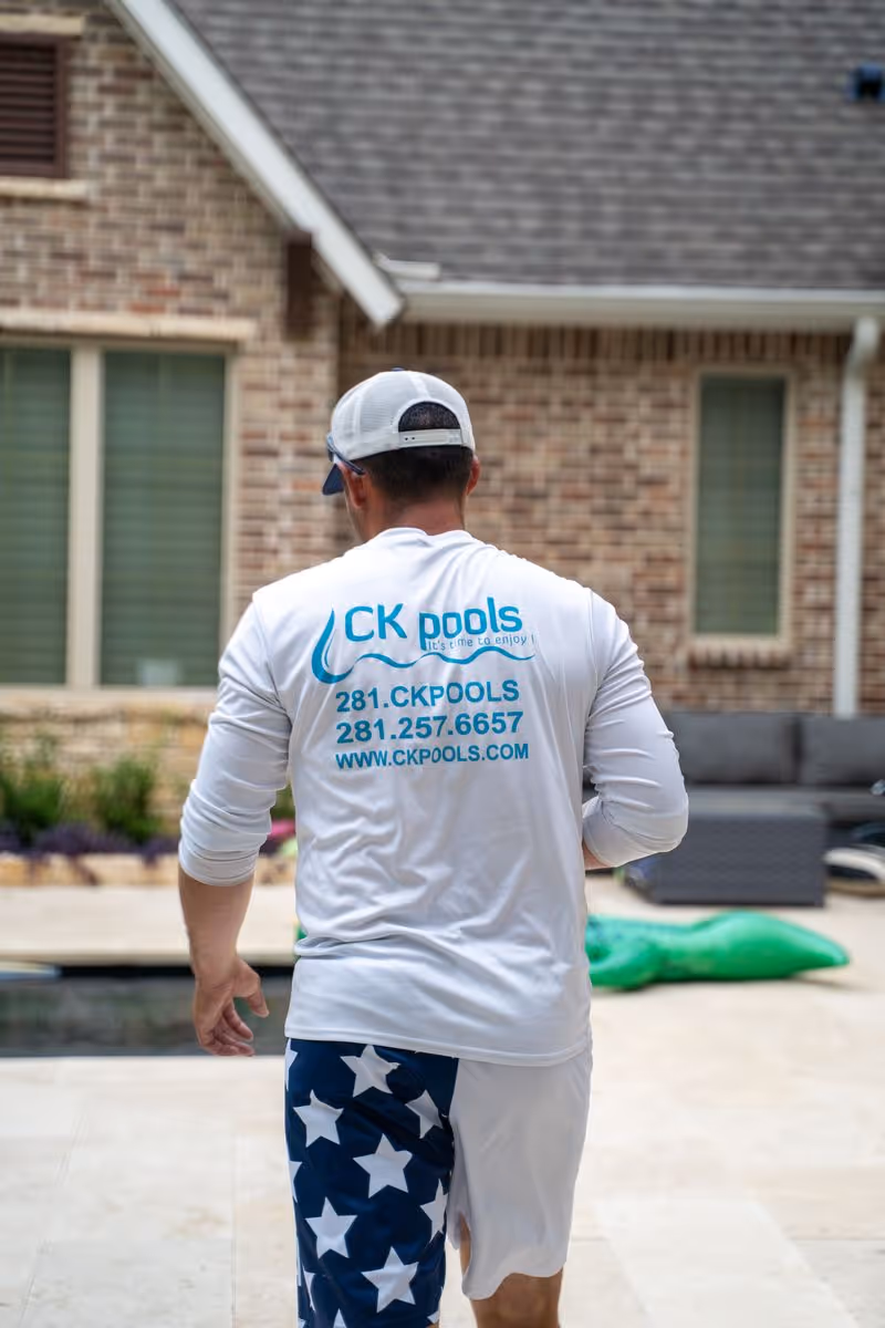 CK Pools crew delivering reliable pool cleaning and maintenance