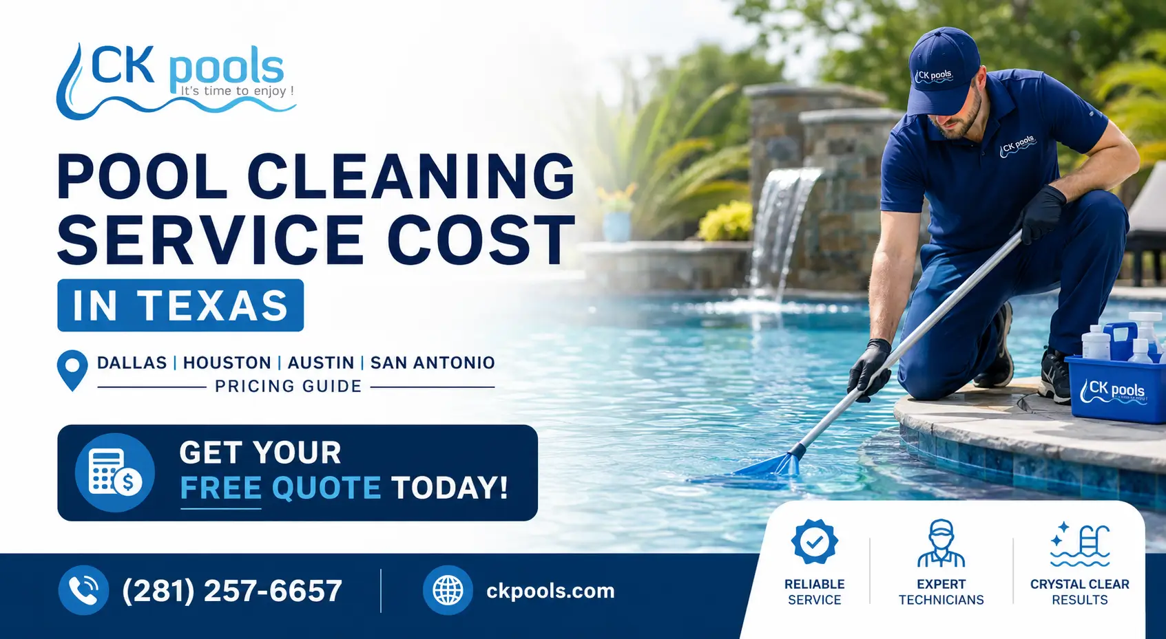 How Much Does Pool Cleaning Service Cost in Texas? Dallas, Houston, Austin and San Antonio Pricing Guide