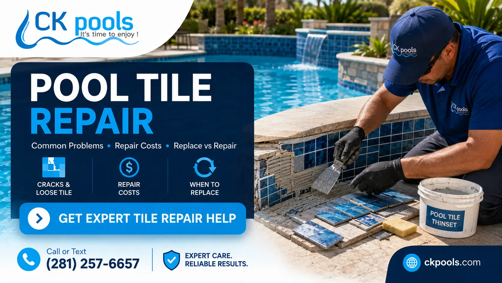 Pool Tile Repair: Common Problems, Repair Costs & When to Replace Your Pool Tile