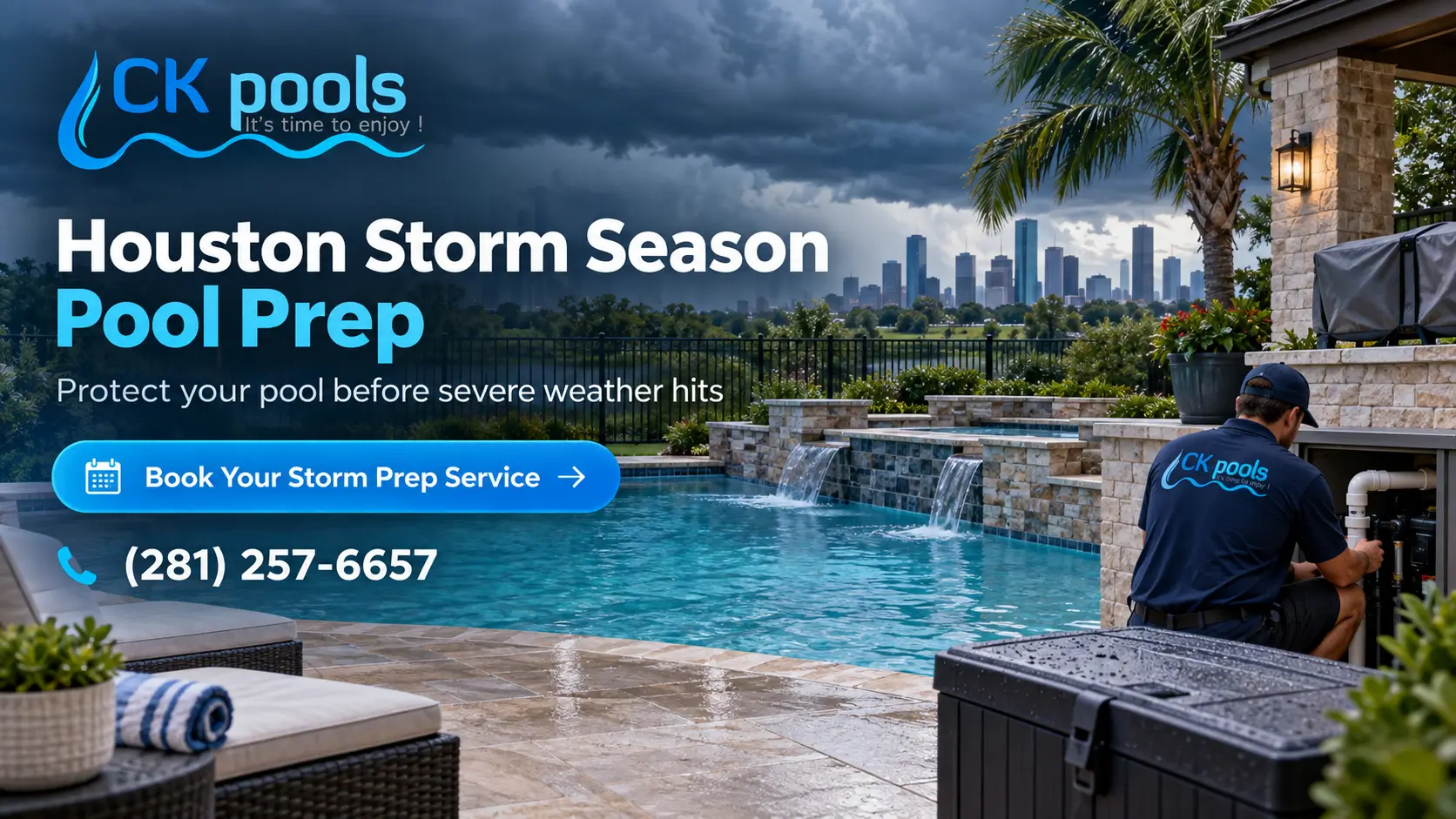 Hurricane and Storm Season Pool Prep for Houston Homeowners