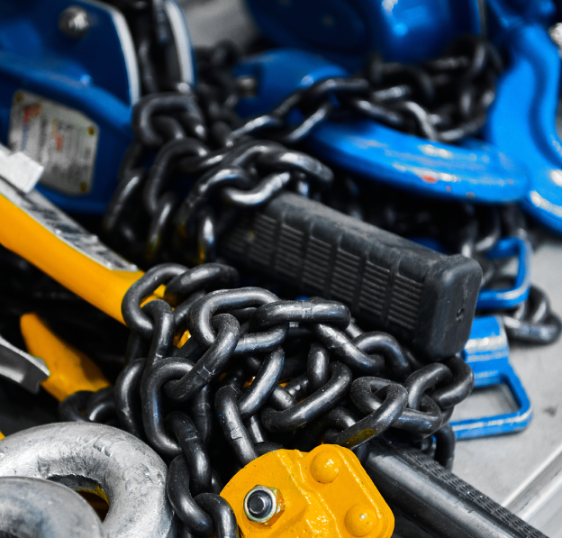 Load securement chains, hooks and binders