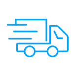 Moving delivery truck icon