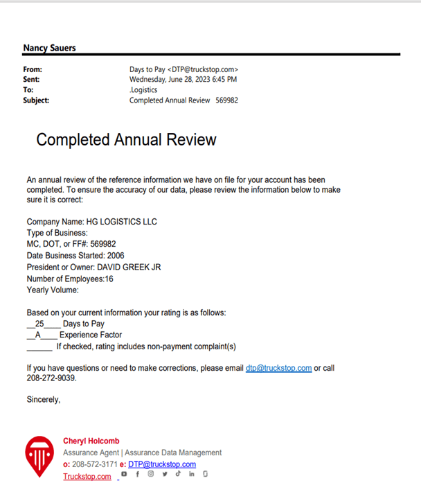 HG Logistics Scores Another “A” Rating