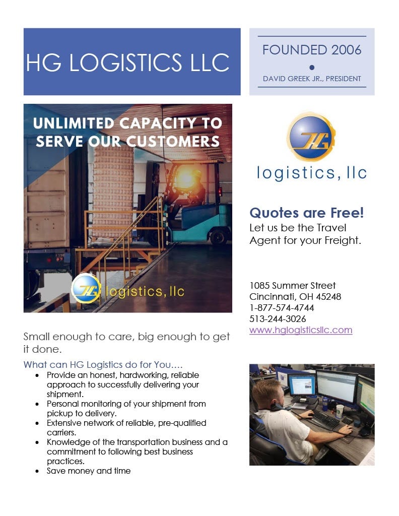 HG LOGISTICS LLC 2021 FLYER