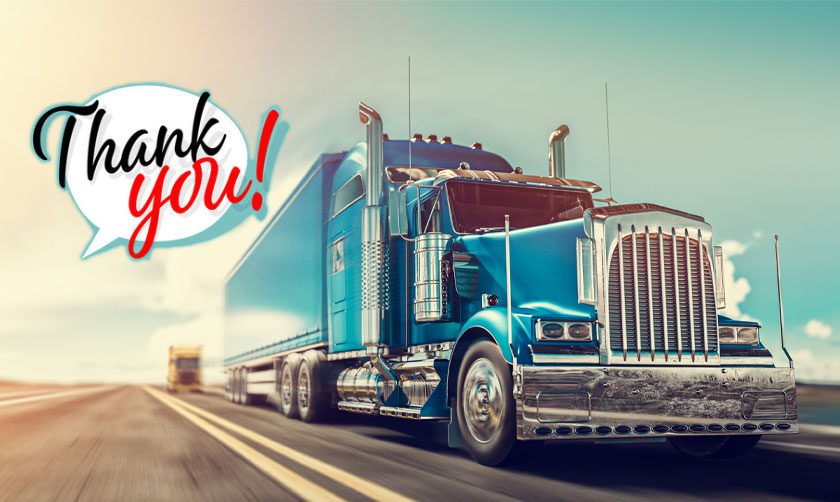 Have you thanked a truck driver today?