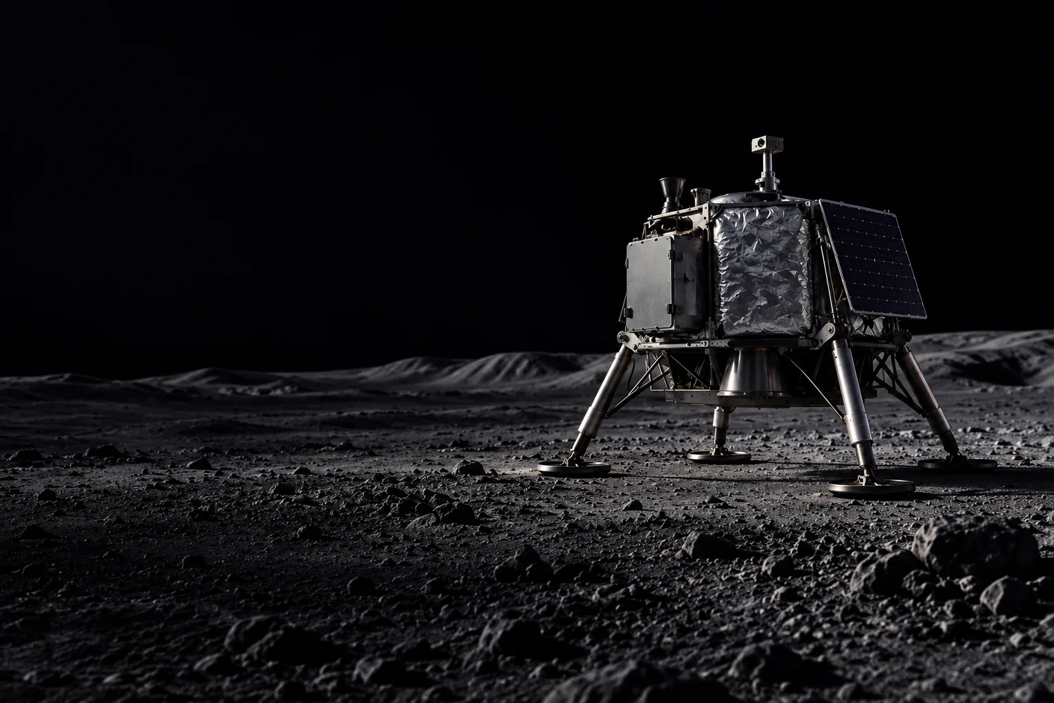 Lunar lander on the Moon's surface