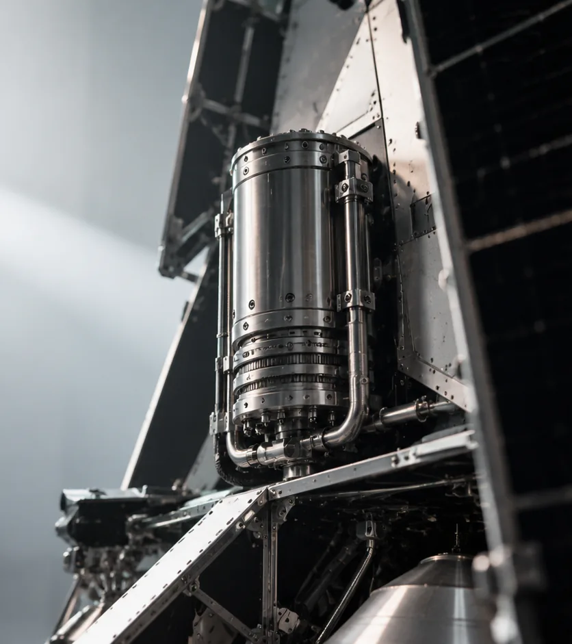 Space Battery mounted on a lunar lander