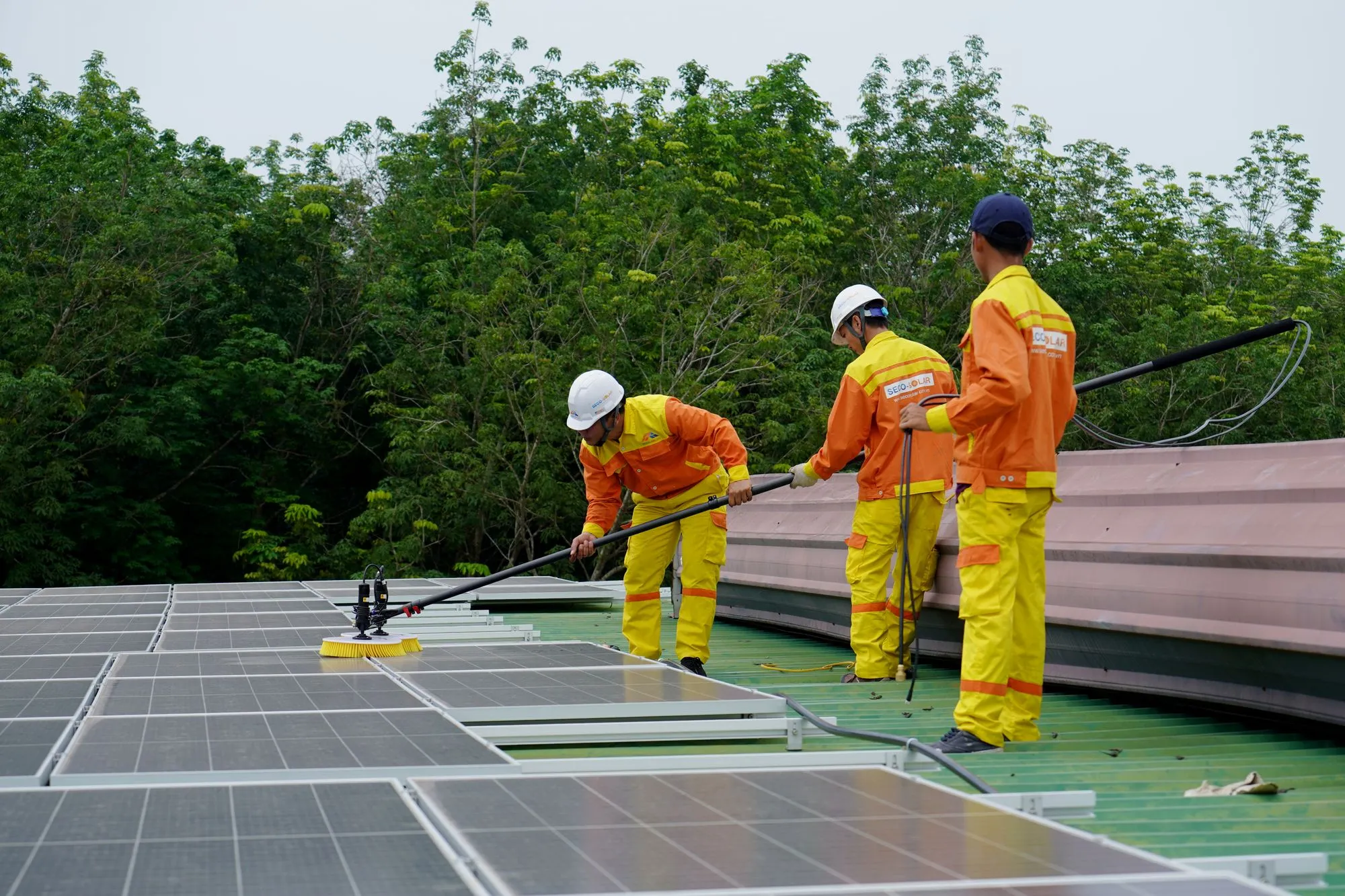 Solar panels on a residential roof
