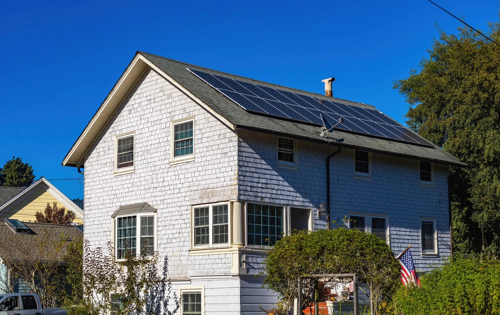 Home with rooftop solar