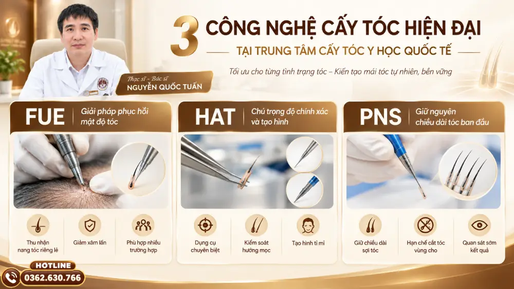 C&ocirc;ng nghệ cấy t&oacute;c hiện đại tại Trung T&acirc;m Cấy t&oacute;c Y học Quốc tế