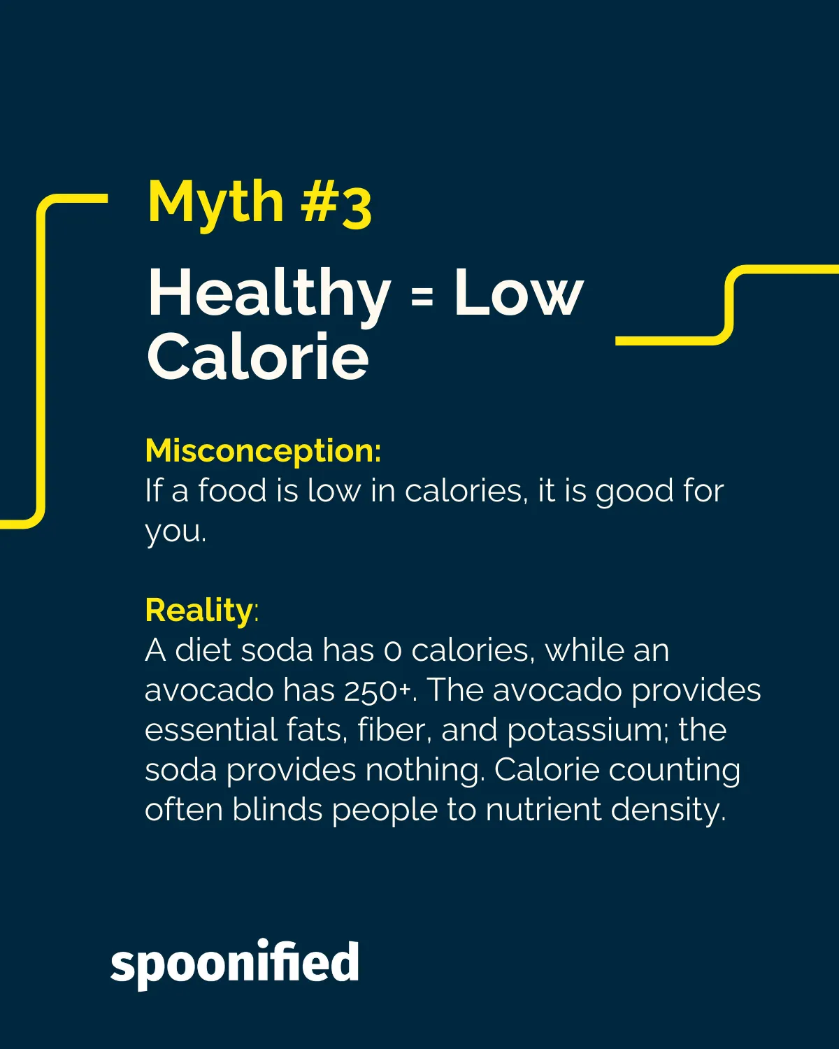 Myth #3: Healthy = Low Calorie
