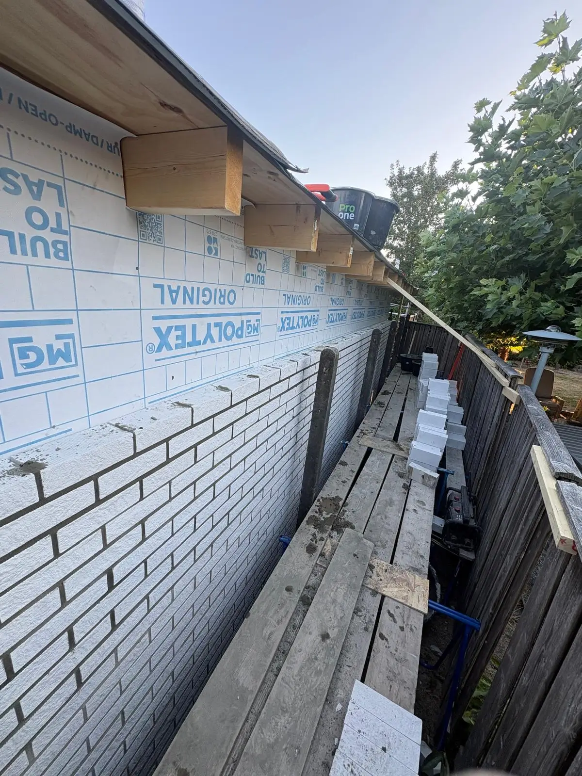 Geimpregneerde gevel van een woning