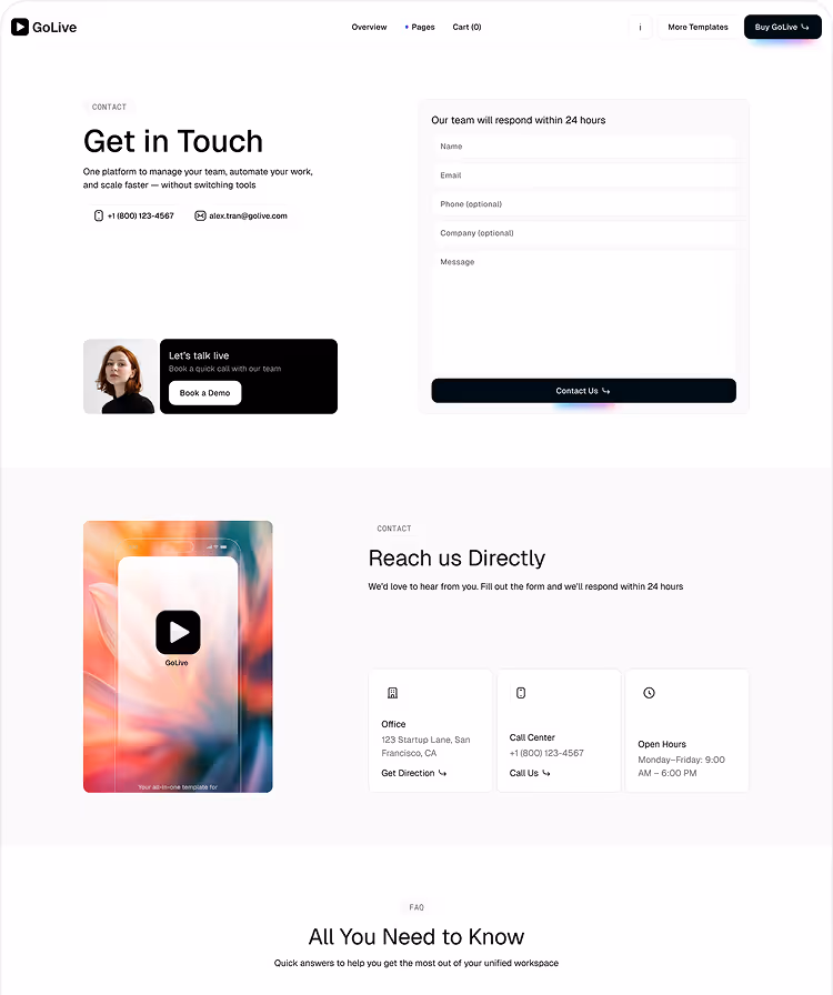 SaaS Startup Webflow Template