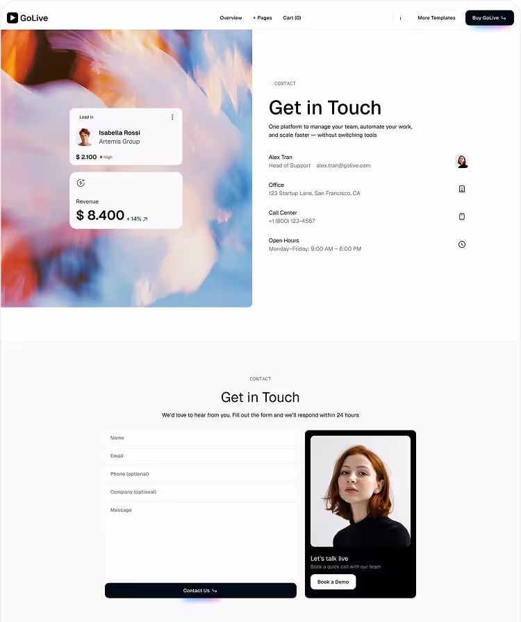 SaaS Startup Webflow Template