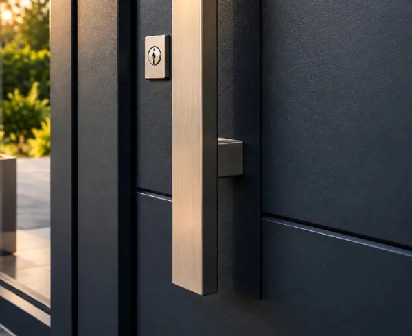 gros plan sur porte d'entrée