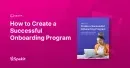 Mockup of the ebook with the title "How to create a successful onboarding program"