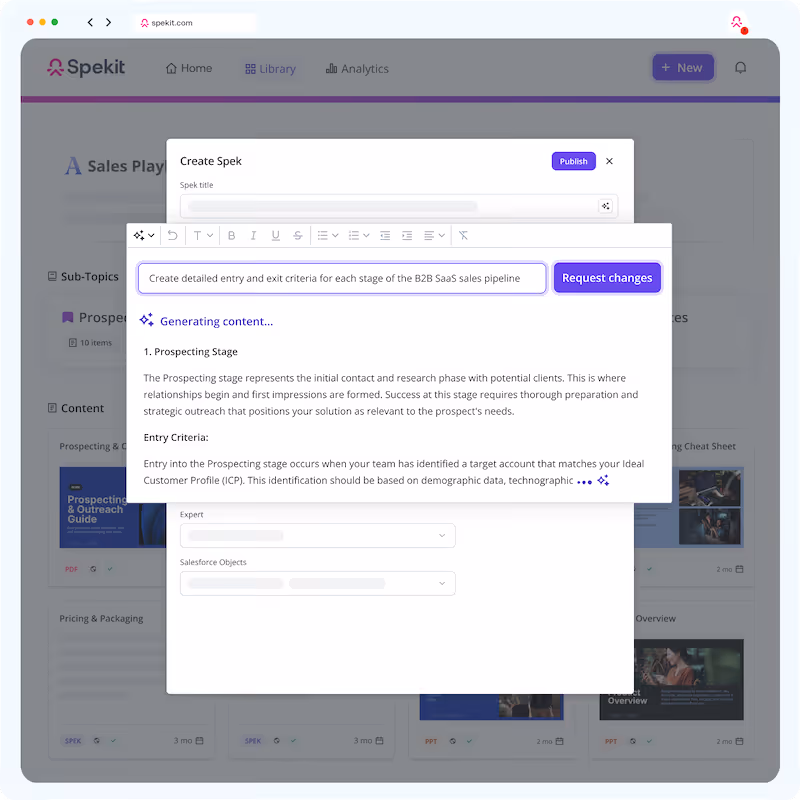 Spekit AI Content Generation