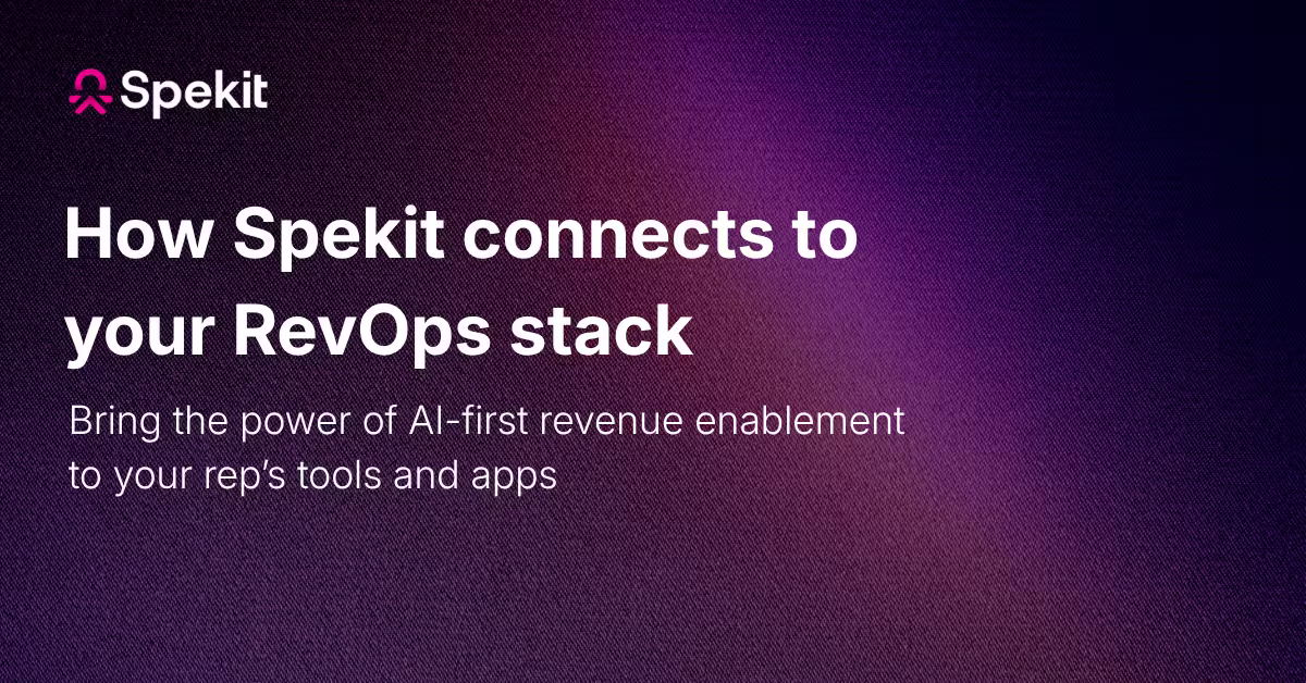 See how Spekit connects your RevOps stack