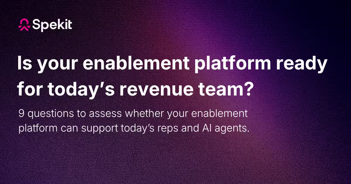 Enablement platform readiness assessment for revenue teams and AI agents