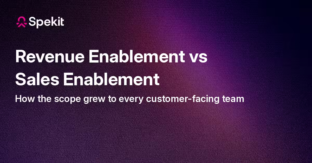 Revenue enablement vs sales enablement: how the scope grew to every customer-facing team