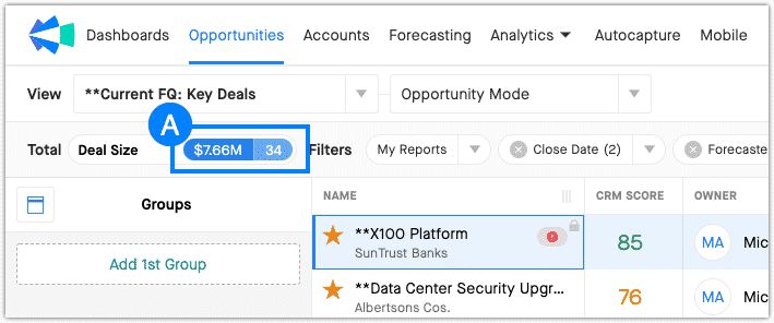 Clari Salesforce Filters